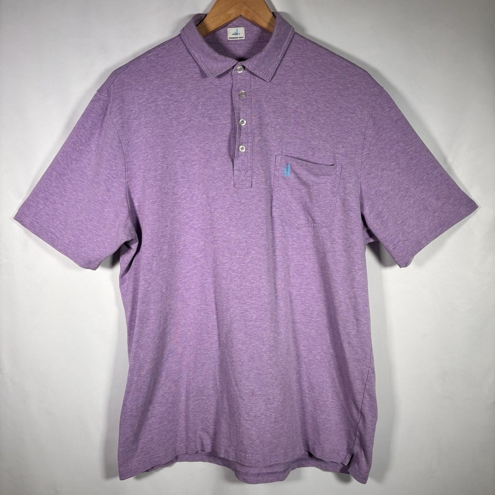Johnnie O Polo Mens Large Hangin Out Spring Break Surf Vacation Preppy Beach